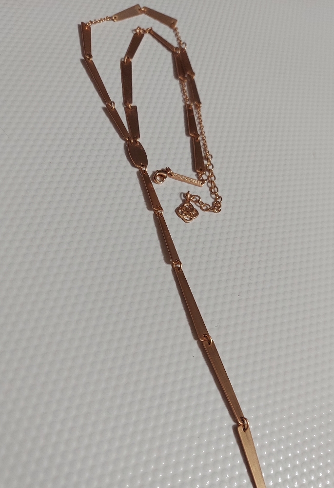 Kendra Scott Rose Gold Tone (Like) Paper Clip Lariat Necklace